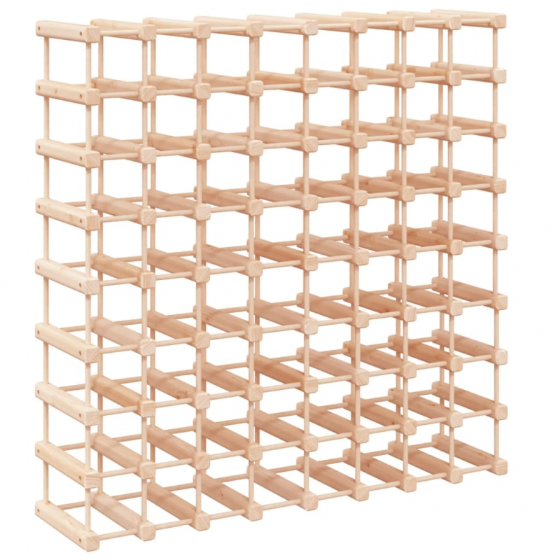 Weinregal für 72 Flaschen 90,5x23x90,5 cm Massivholz Kiefer