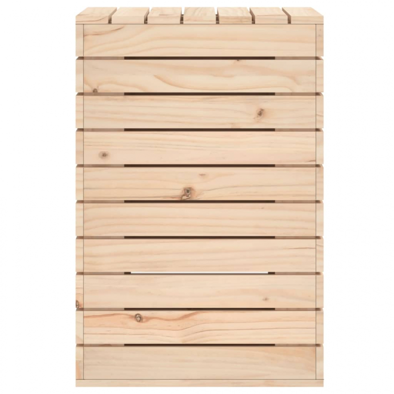 Wäschetruhe 44x44x66 cm Massivholz Kiefer