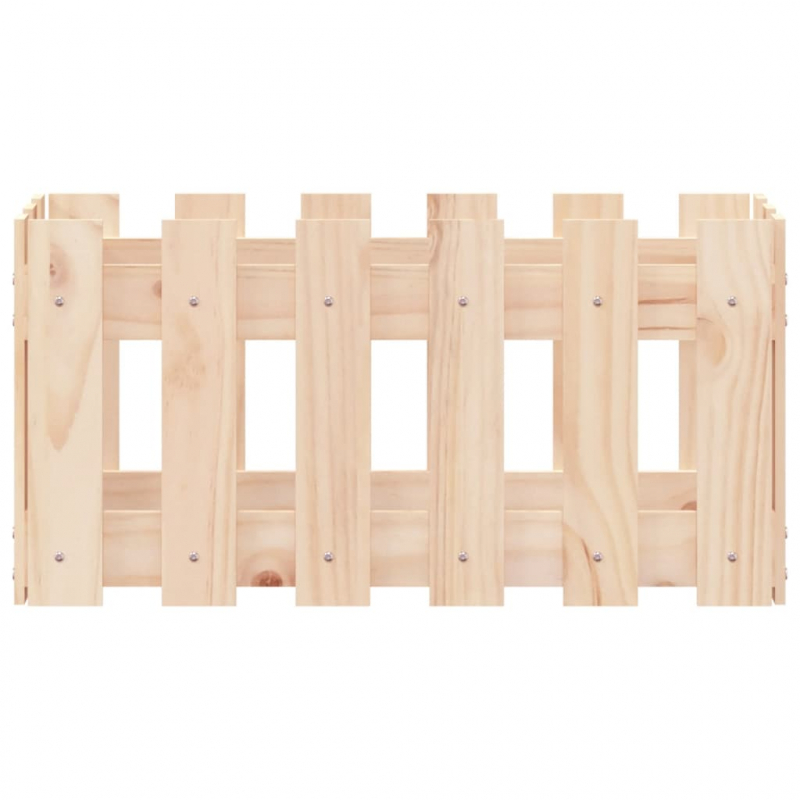 Pflanzkübel Lattenzaun-Design 60x30x30 cm Massivholz Kiefer