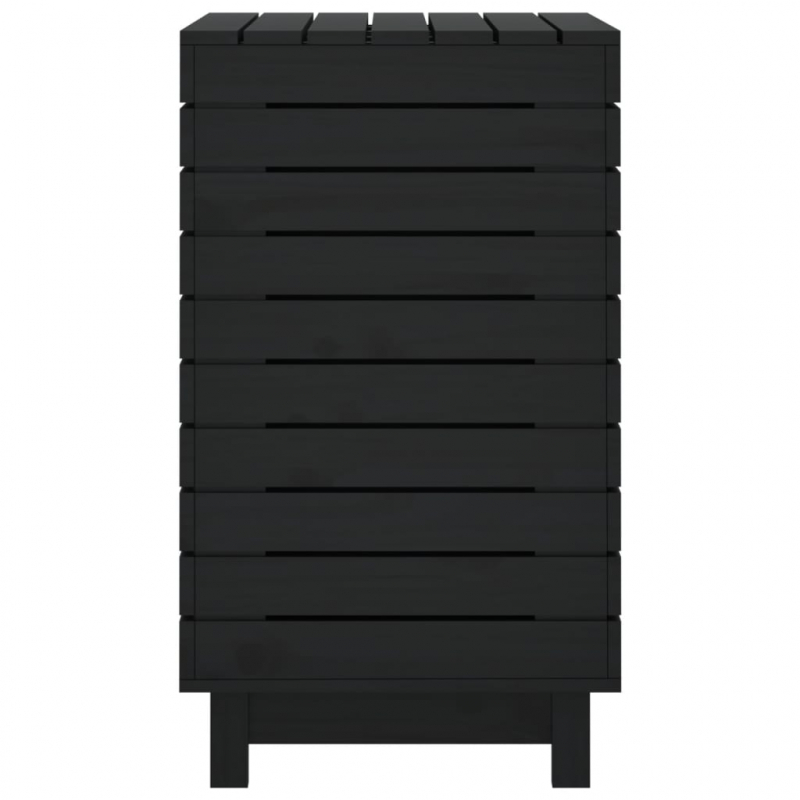 Wäschetruhe 88,5x44x76 cm Massivholz Kiefer