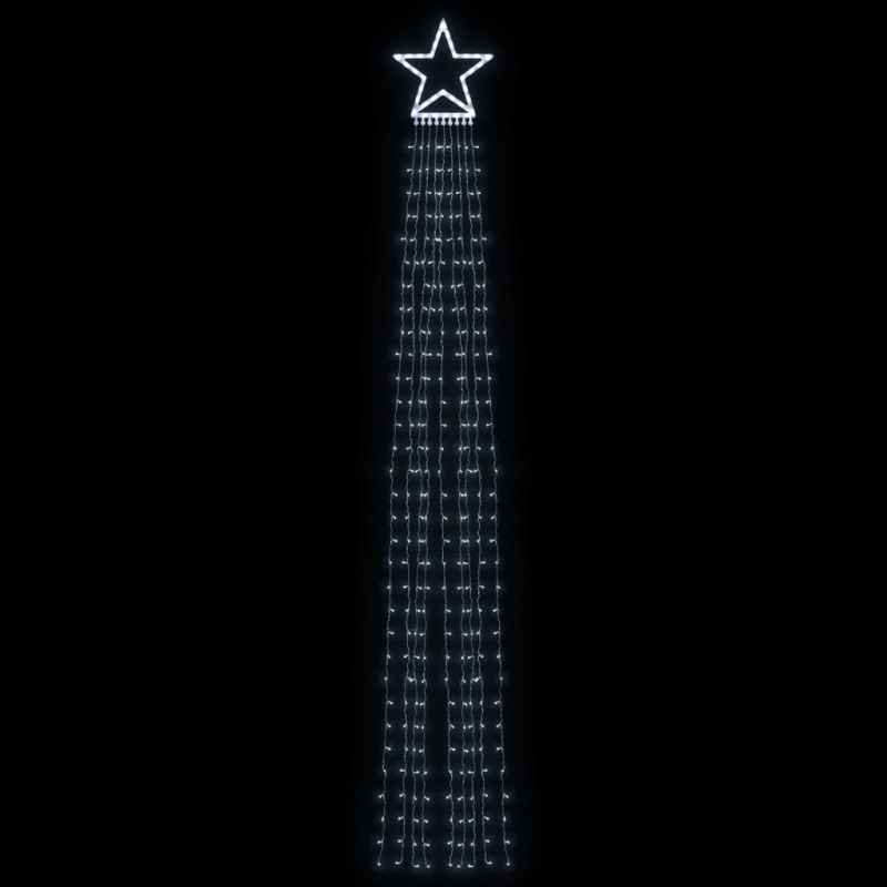 Weihnachtsbaum-Beleuchtung 320 LEDs Kaltweiß 375 cm