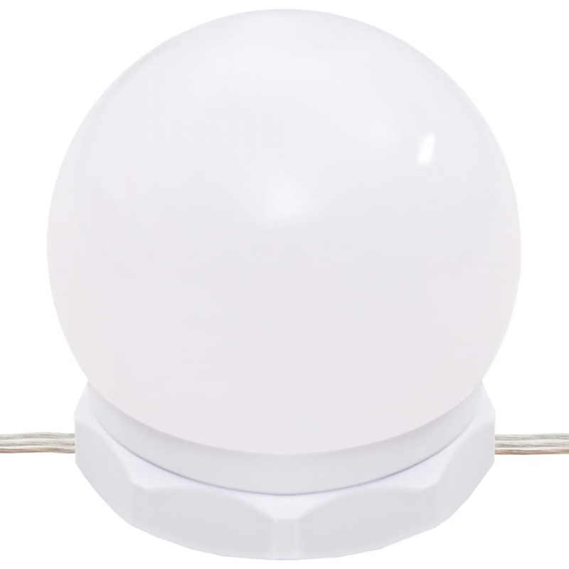 Schminktisch mit LED-Leuchten Braun Eichen-Optik 90x42x132,5 cm