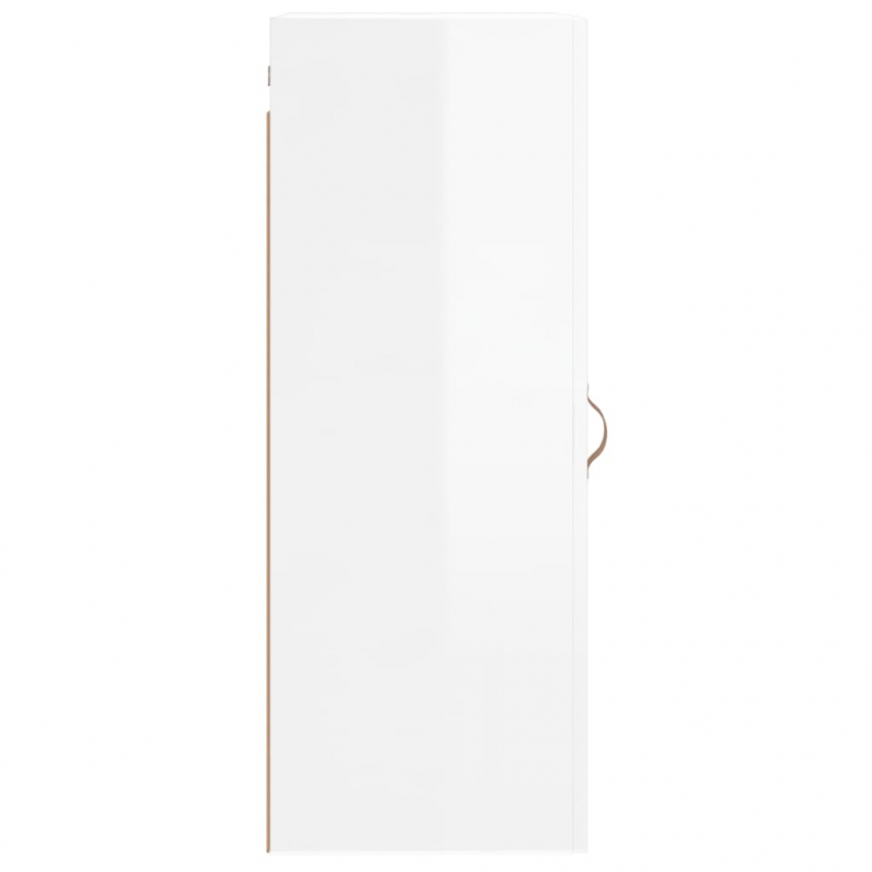 Wandschrank Hochglanz-Weiß 34,5x34x90 cm