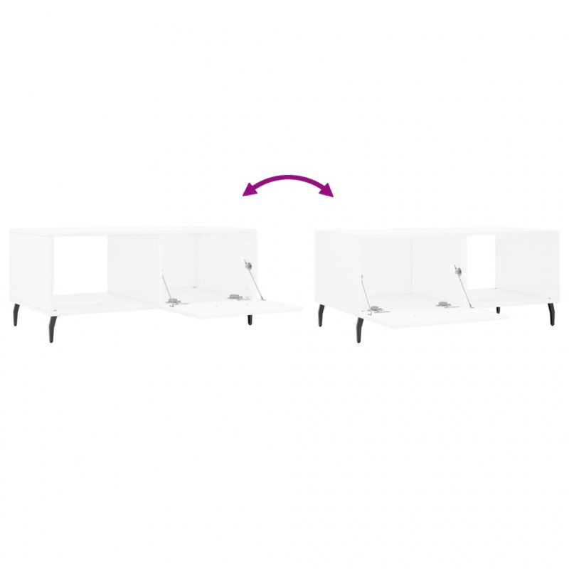 Couchtisch Weiß 90x50x40 cm Holzwerkstoff