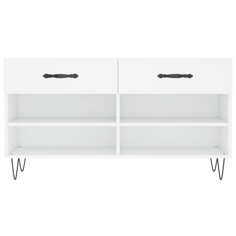 Schuhbank Weiß 102x35x55 cm Holzwerkstoff