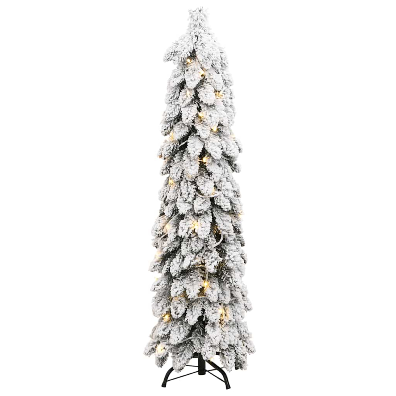 Künstlicher Weihnachtsbaum Beleuchtung & Schnee 80 LEDs 150 cm