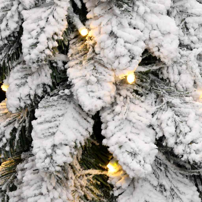 Künstlicher Weihnachtsbaum Beleuchtung & Schnee 80 LEDs 150 cm