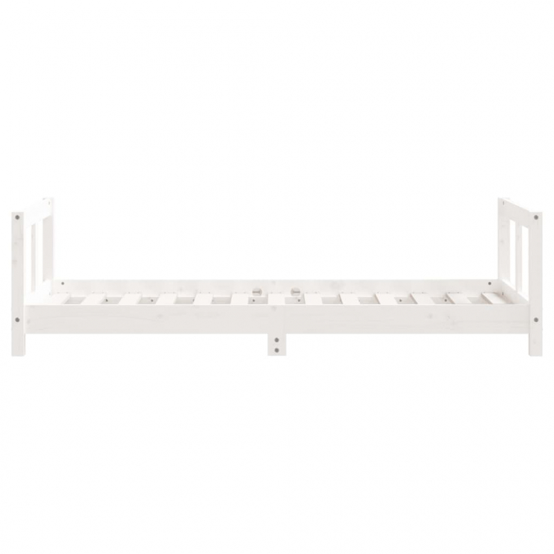 Kinderbett Weiß 80x160 cm Massivholz Kiefer