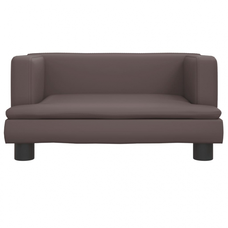 Kindersofa Braun 60x40x30 cm Kunstleder
