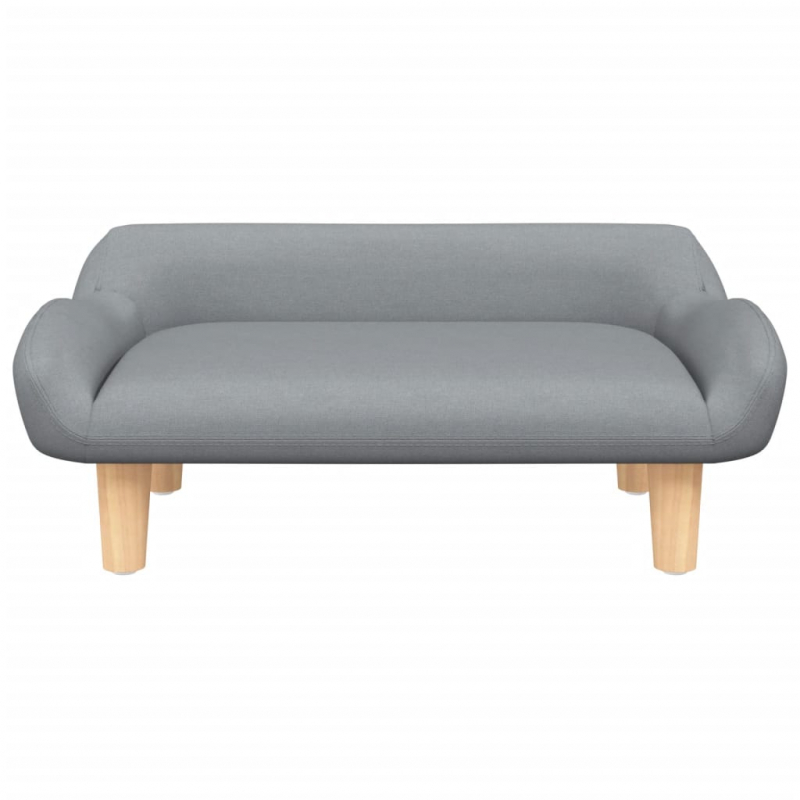 Kindersofa Hellgrau 70x40x24 cm Stoff
