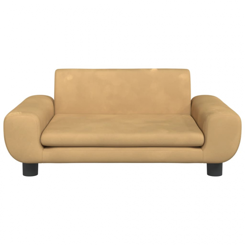 Kindersofa Braun 70x45x33 cm Samt