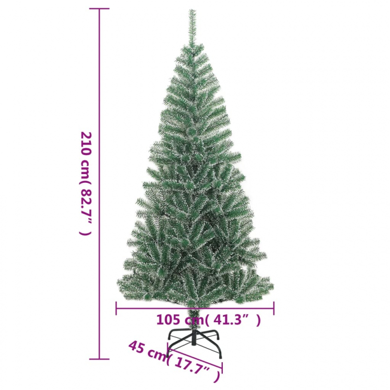 Künstlicher Weihnachtsbaum Beschneit Grün 210 cm