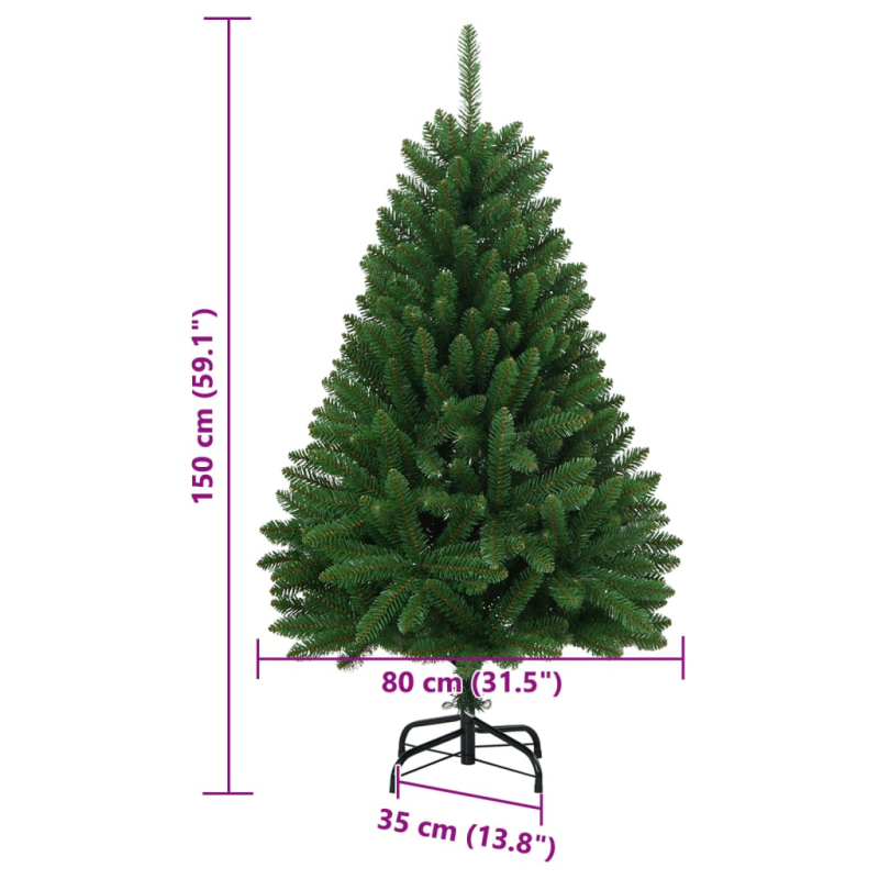 Künstlicher Weihnachtsbaum Klappbar mit Ständer Grün 150 cm