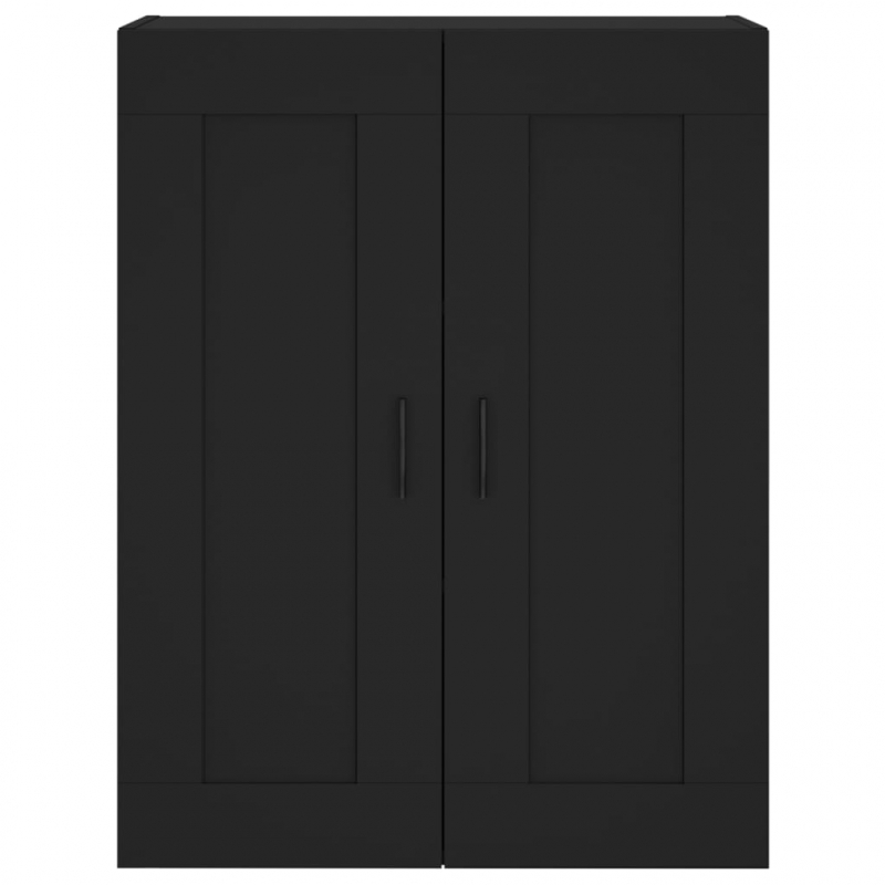 Wandschränke 2 Stk. Schwarz Holzwerkstoff