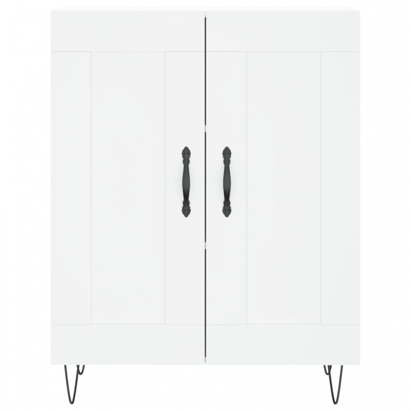 Highboard Weiß 69,5x34x180 cm Holzwerkstoff