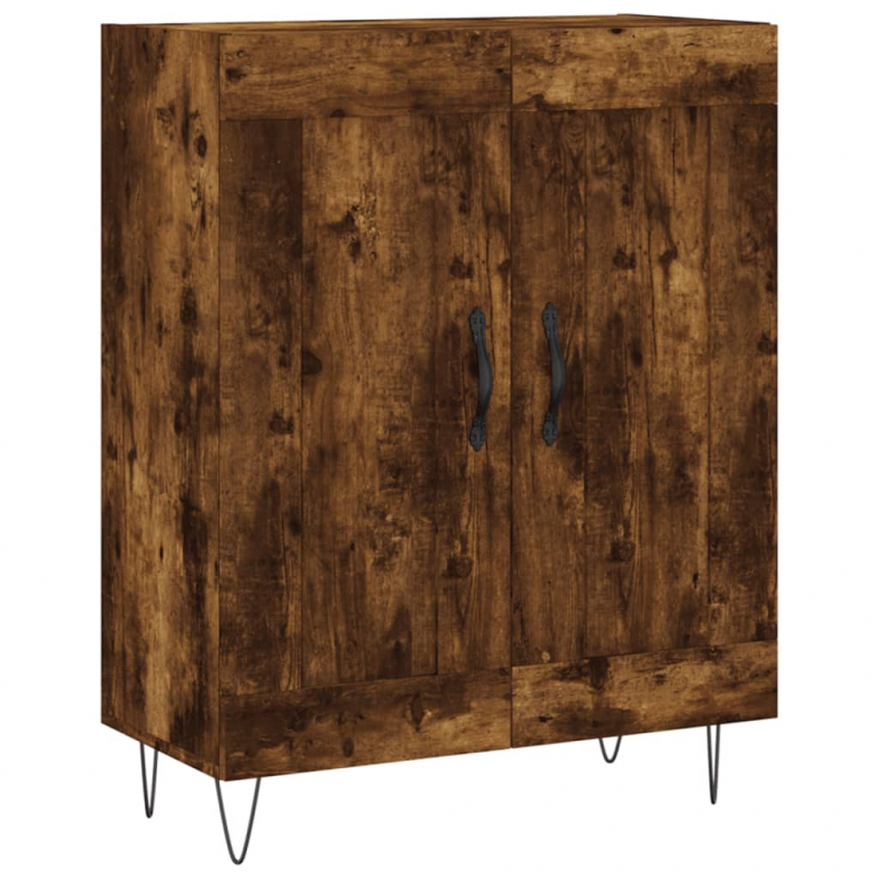 Highboard Räuchereiche 69,5x34x180 cm Holzwerkstoff