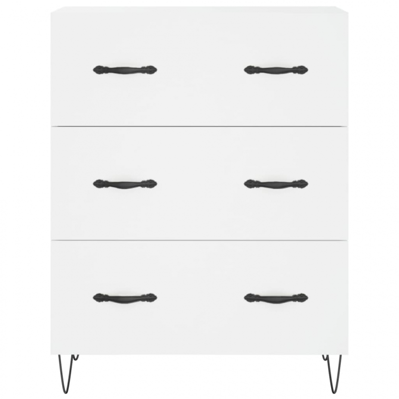 Highboard Weiß 69,5x34x180 cm Holzwerkstoff