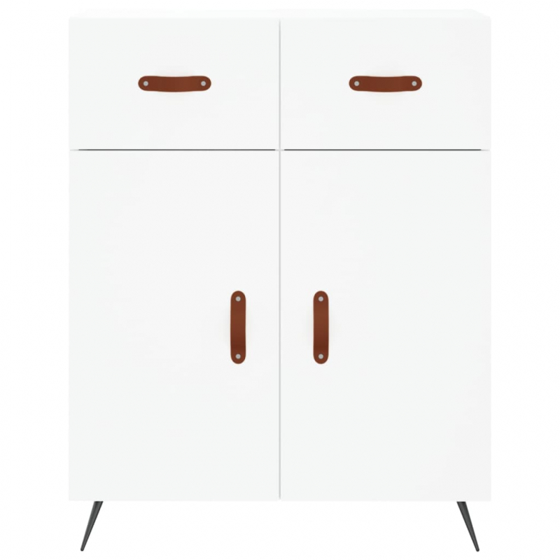 Highboard Weiß 69,5x34x180 cm Holzwerkstoff