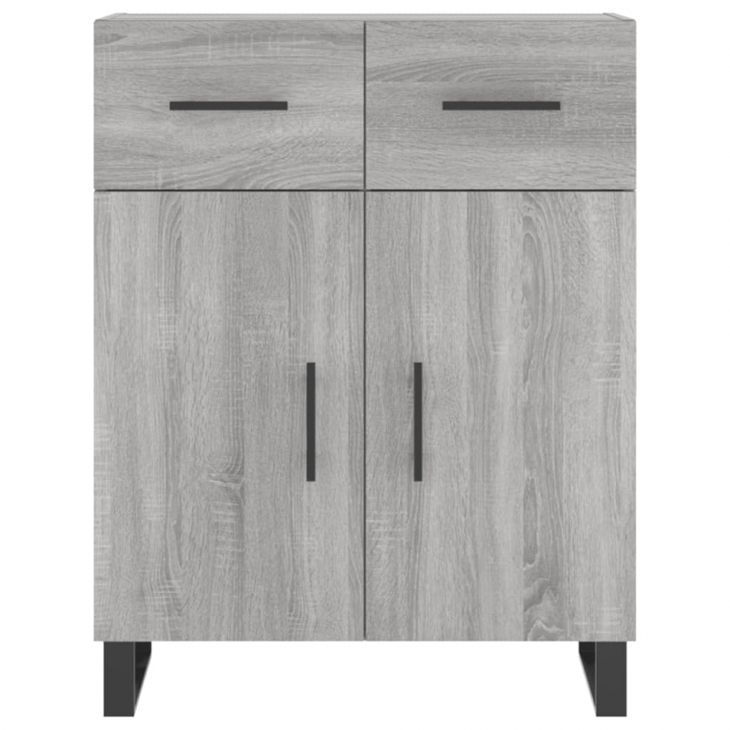 Highboard Grau Sonoma 69,5x34x180 cm Holzwerkstoff