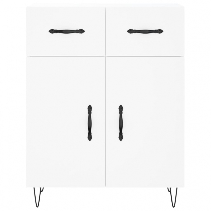 Highboard Weiß 69,5x34x180 cm Holzwerkstoff