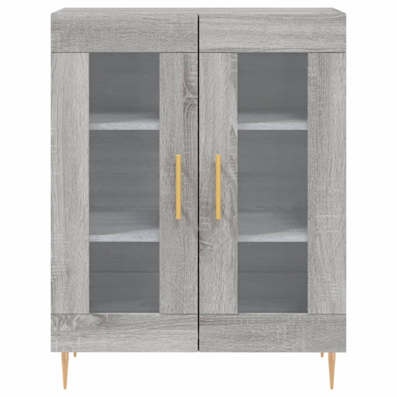Highboard Grau Sonoma 69,5x34x180 cm Holzwerkstoff