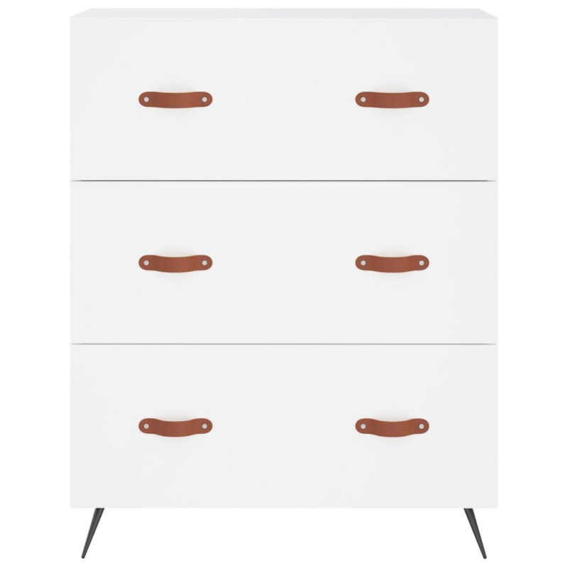 Highboard Weiß 69,5x34x180 cm Holzwerkstoff