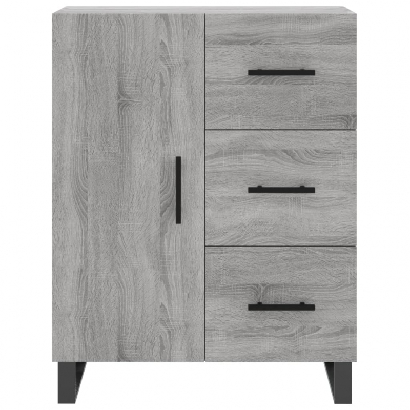 Highboard Grau Sonoma 69,5x34x180 cm Holzwerkstoff