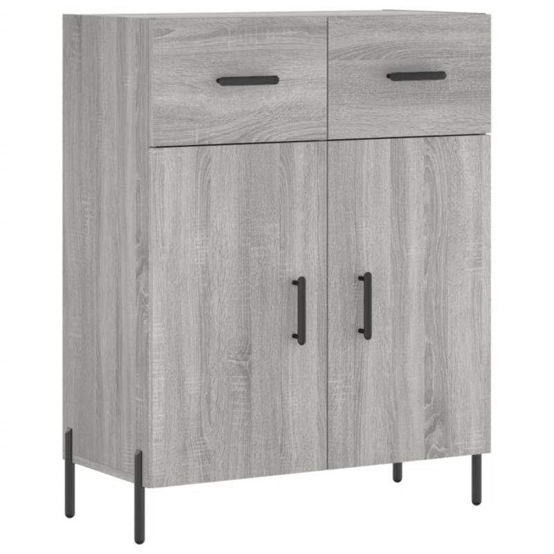 Highboard Grau Sonoma 69,5x34x180 cm Holzwerkstoff