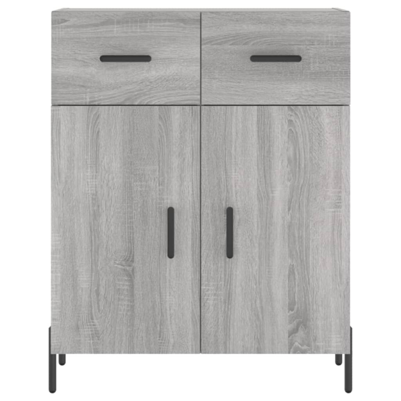 Highboard Grau Sonoma 69,5x34x180 cm Holzwerkstoff