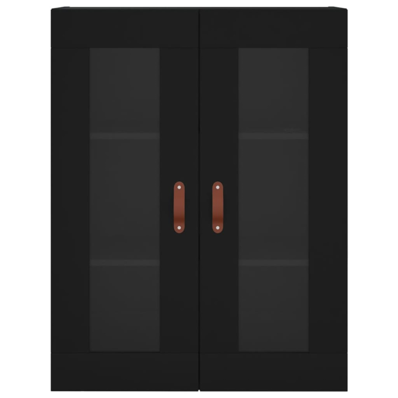 Highboard Schwarz 69,5x34x180 cm Holzwerkstoff