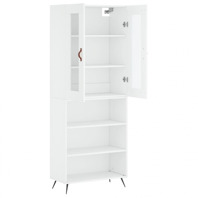 Highboard Weiß 69,5x34x180 cm Holzwerkstoff