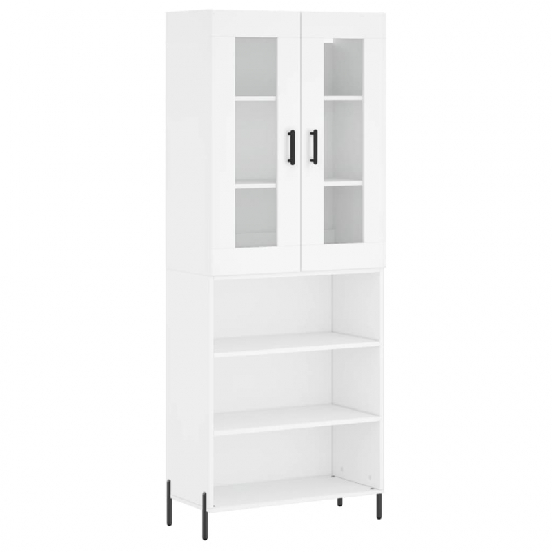 Highboard Weiß 69,5x34x180 cm Holzwerkstoff