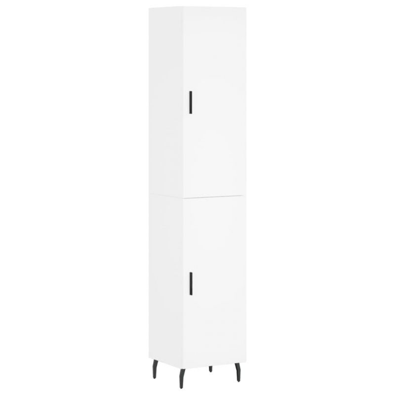 Highboard Weiß 34,5x34x180 cm Holzwerkstoff