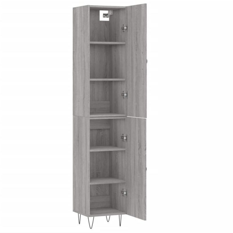 Highboard Grau Sonoma 34,5x34x180 cm Holzwerkstoff