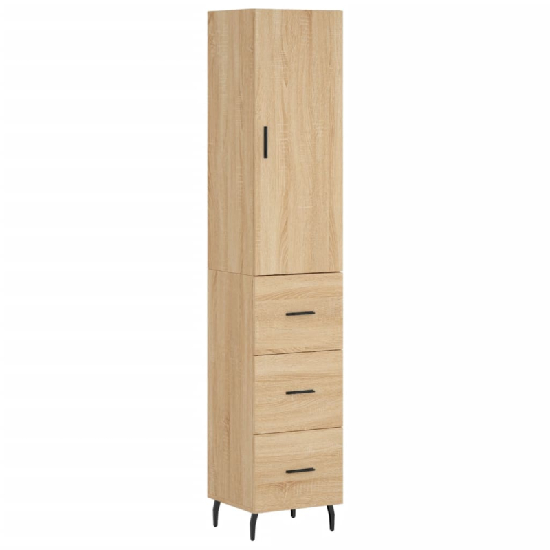 Highboard Sonoma-Eiche 34,5x34x180 cm Holzwerkstoff
