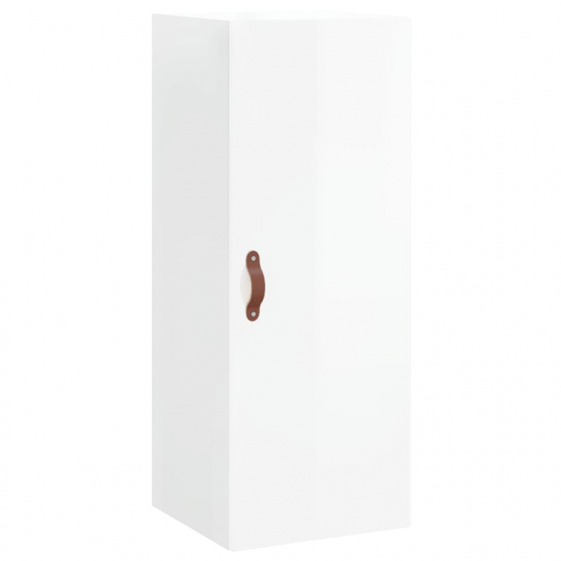 Highboard Hochglanz-Weiß 34,5x34x180 cm Holzwerkstoff