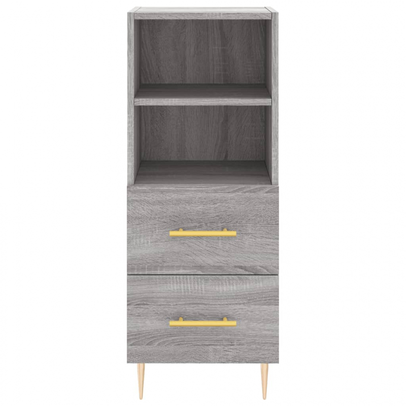 Highboard Grau Sonoma 34,5x34x180 cm Holzwerkstoff