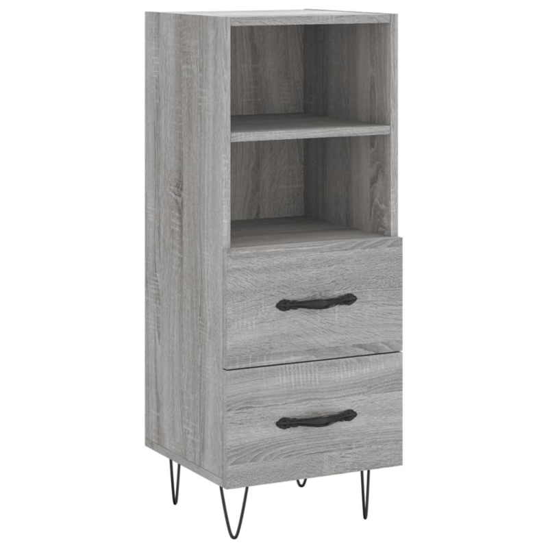 Highboard Grau Sonoma 34,5x34x180 cm Holzwerkstoff