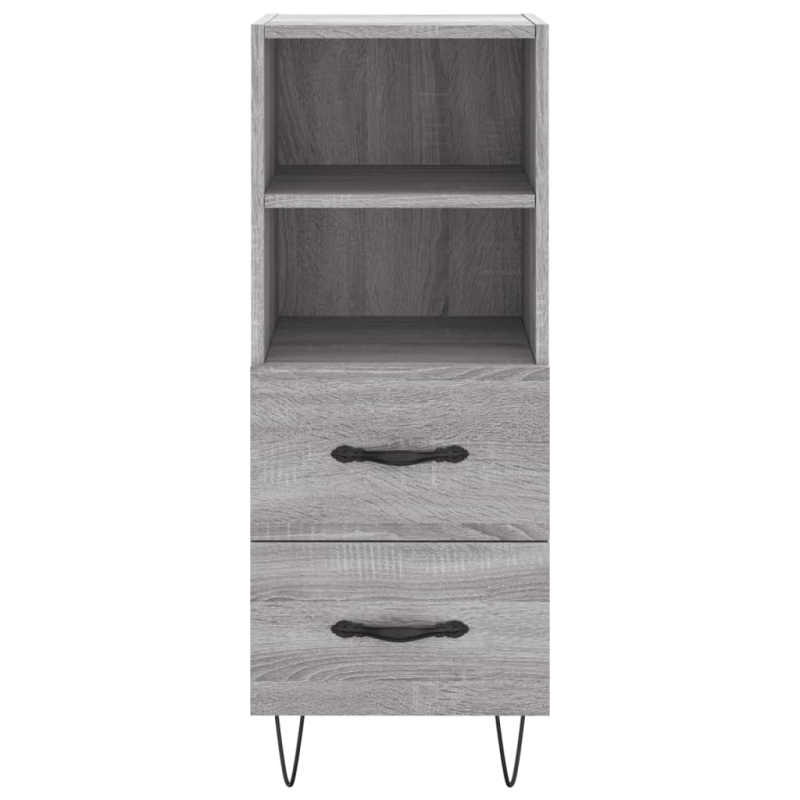 Highboard Grau Sonoma 34,5x34x180 cm Holzwerkstoff