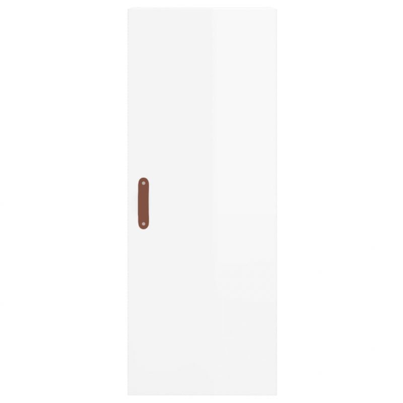 Highboard Hochglanz-Weiß 34,5x34x180 cm Holzwerkstoff