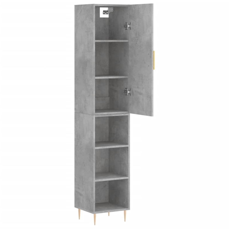 Highboard Betongrau 34,5x34x180 cm Holzwerkstoff