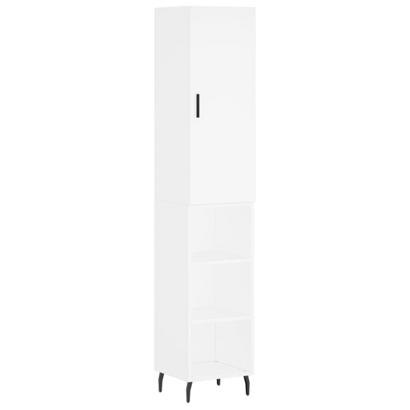 Highboard Weiß 34,5x34x180 cm Holzwerkstoff