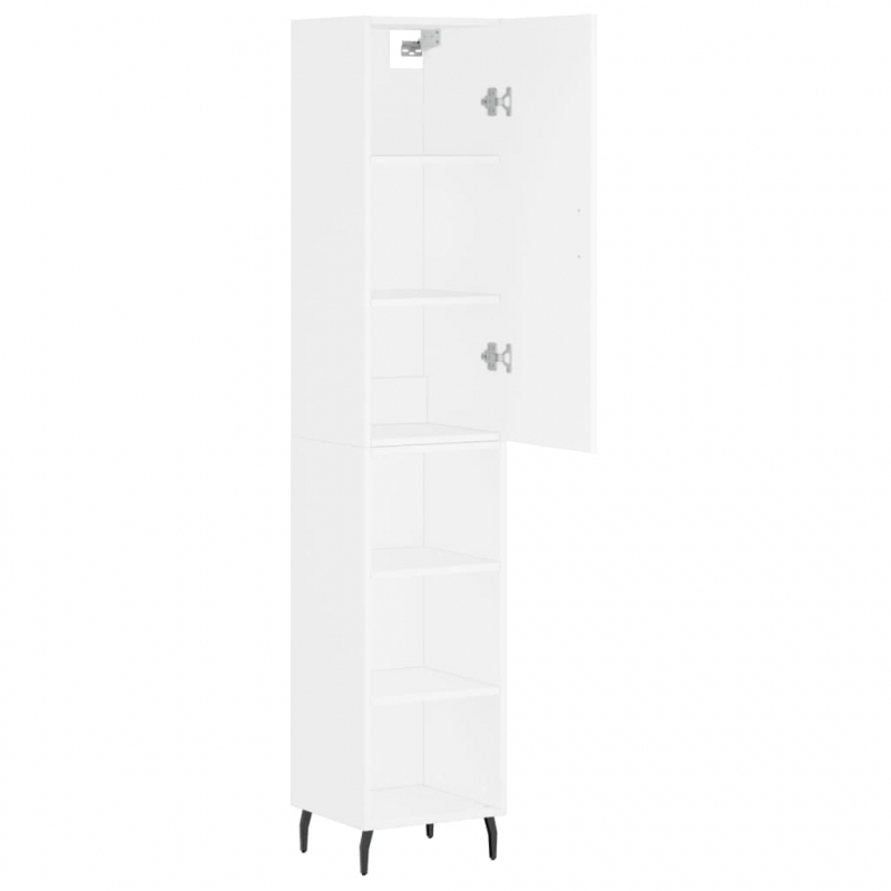 Highboard Weiß 34,5x34x180 cm Holzwerkstoff