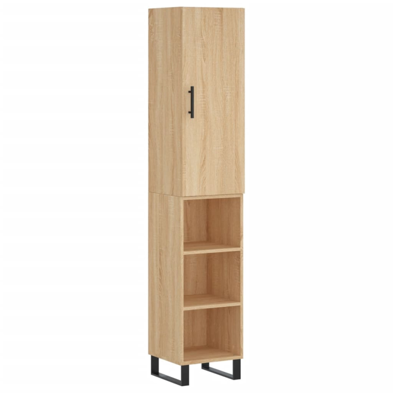 Highboard Sonoma-Eiche 34,5x34x180 cm Holzwerkstoff
