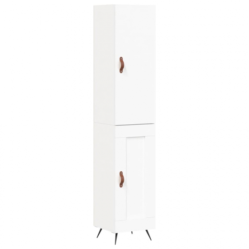 Highboard Weiß 34,5x34x180 cm Holzwerkstoff