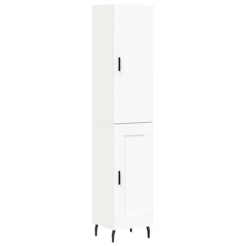 Highboard Weiß 34,5x34x180 cm Holzwerkstoff