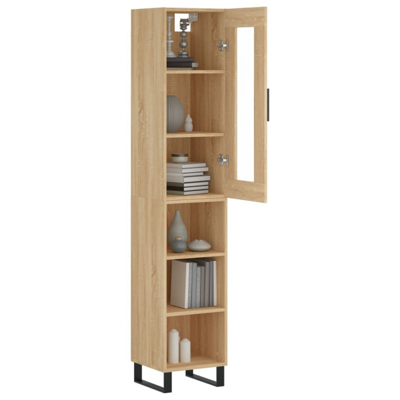Highboard Sonoma-Eiche 34,5x34x180 cm Holzwerkstoff