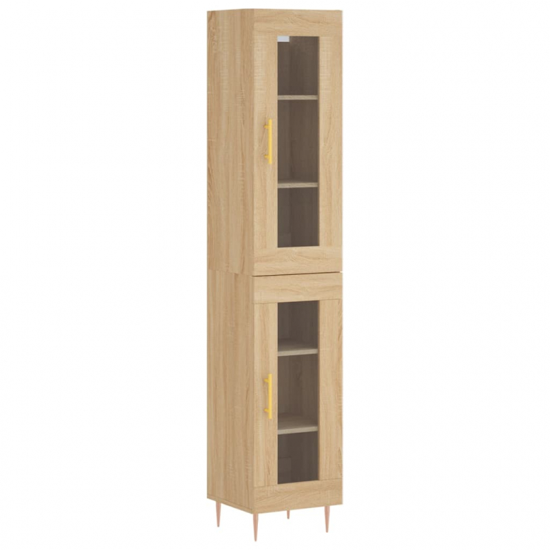 Highboard Sonoma-Eiche 34,5x34x180 cm Holzwerkstoff