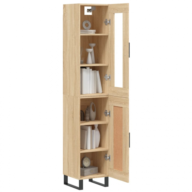 Highboard Sonoma-Eiche 34,5x34x180 cm Holzwerkstoff