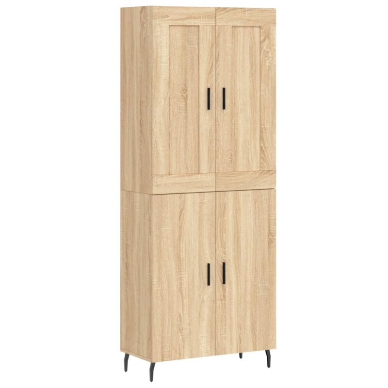 Highboard Sonoma-Eiche 69,5x34x180 cm Holzwerkstoff